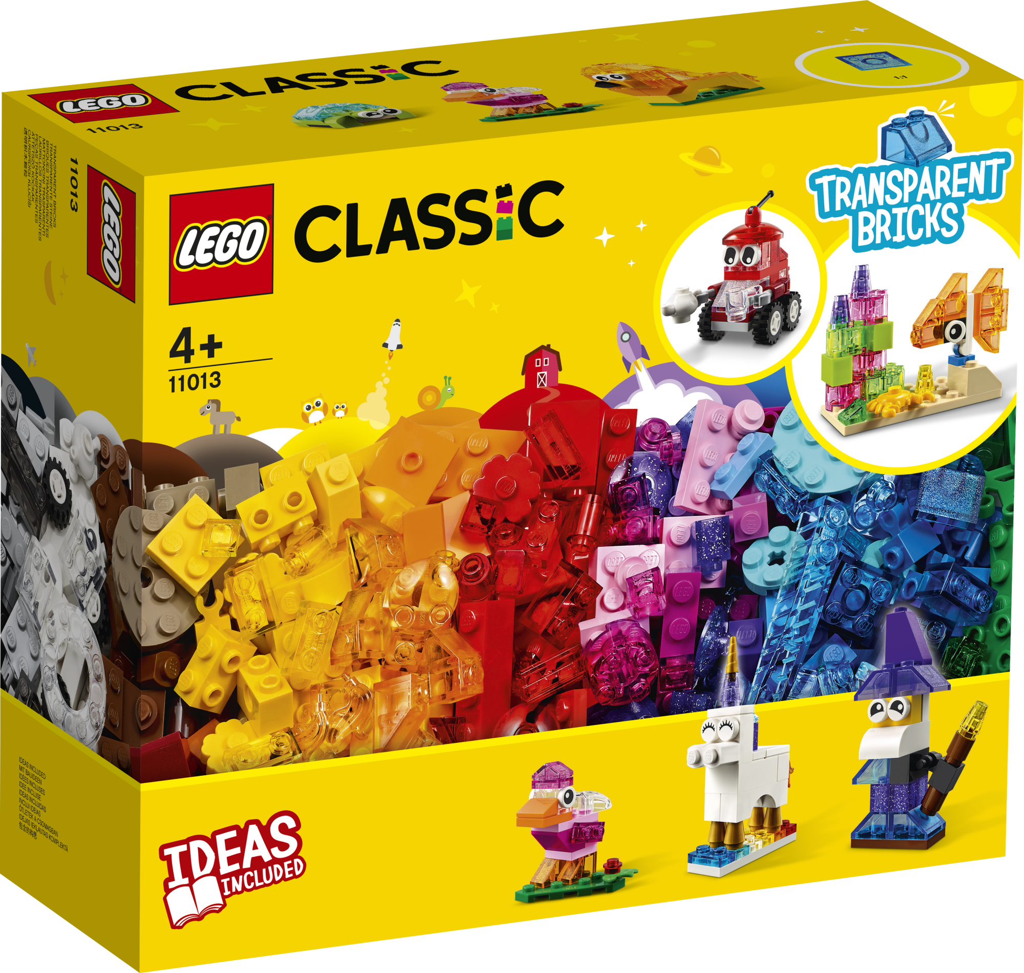 LEGO Classic - Mattoncini trasparenti creativi