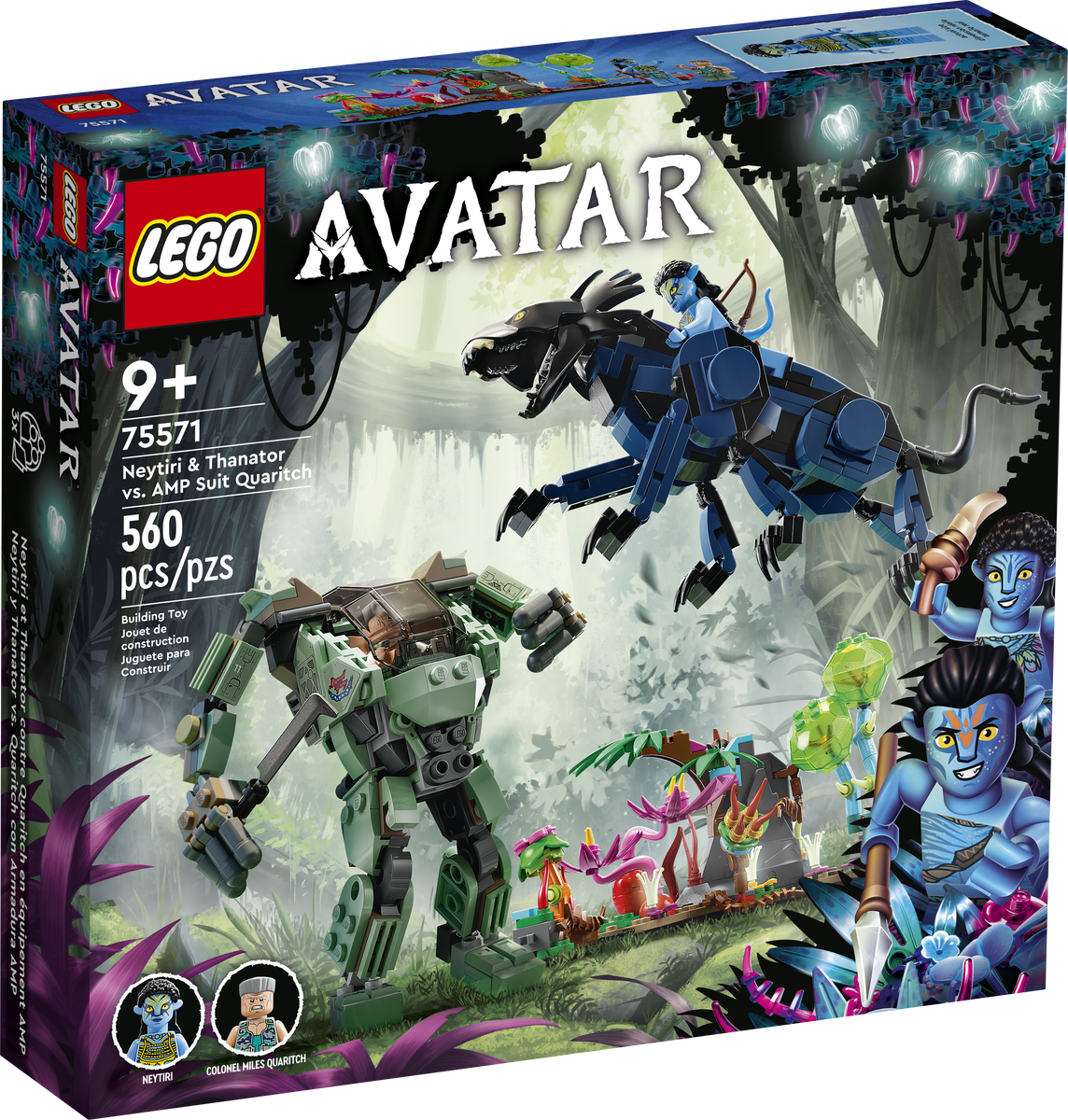 Avatar - Neytiri e Thanator vs. Quaritch con tuta AMP