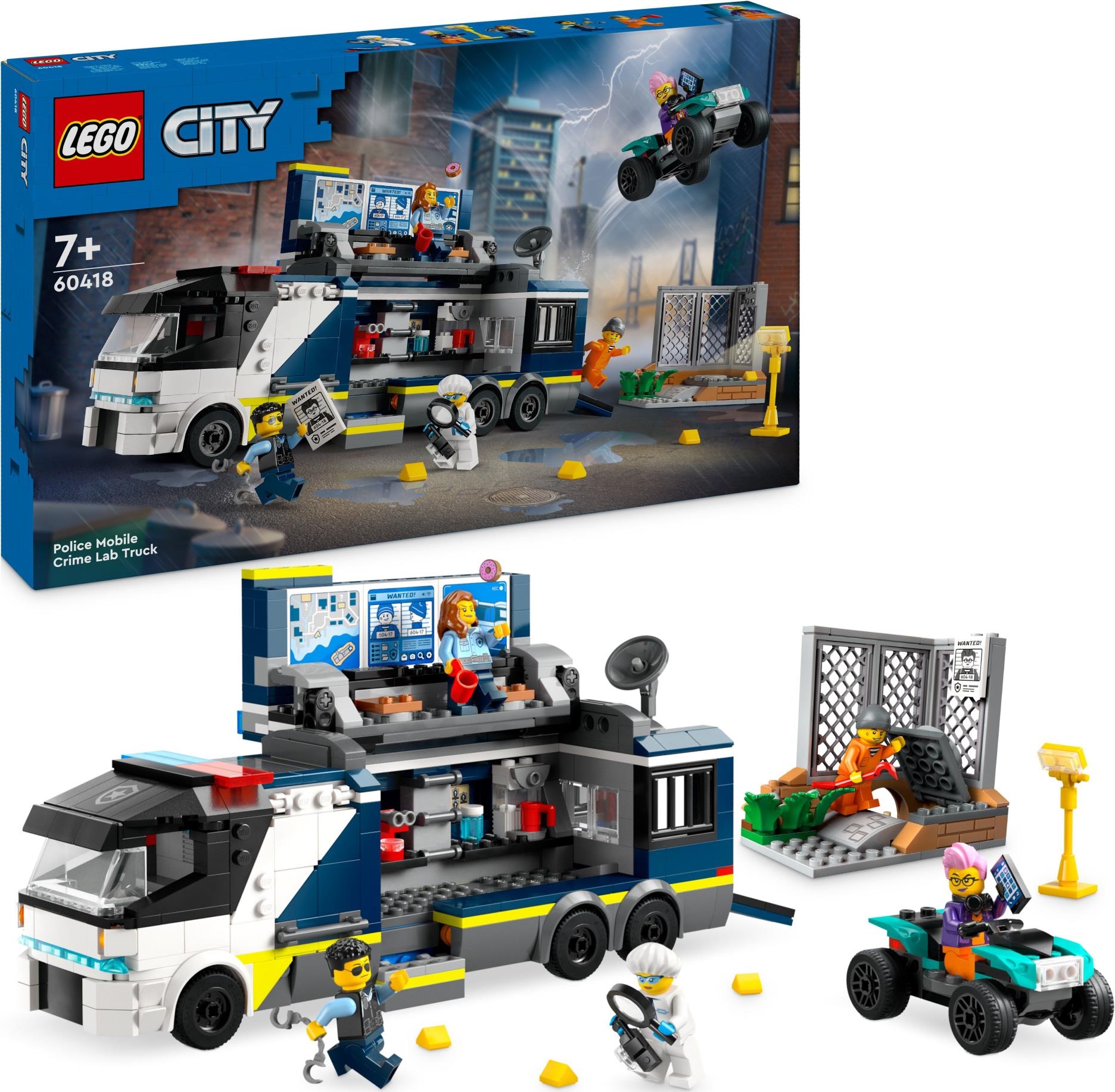 Lego: 60418 - City Police - Camion Laboratorio Mobile Della Polizia