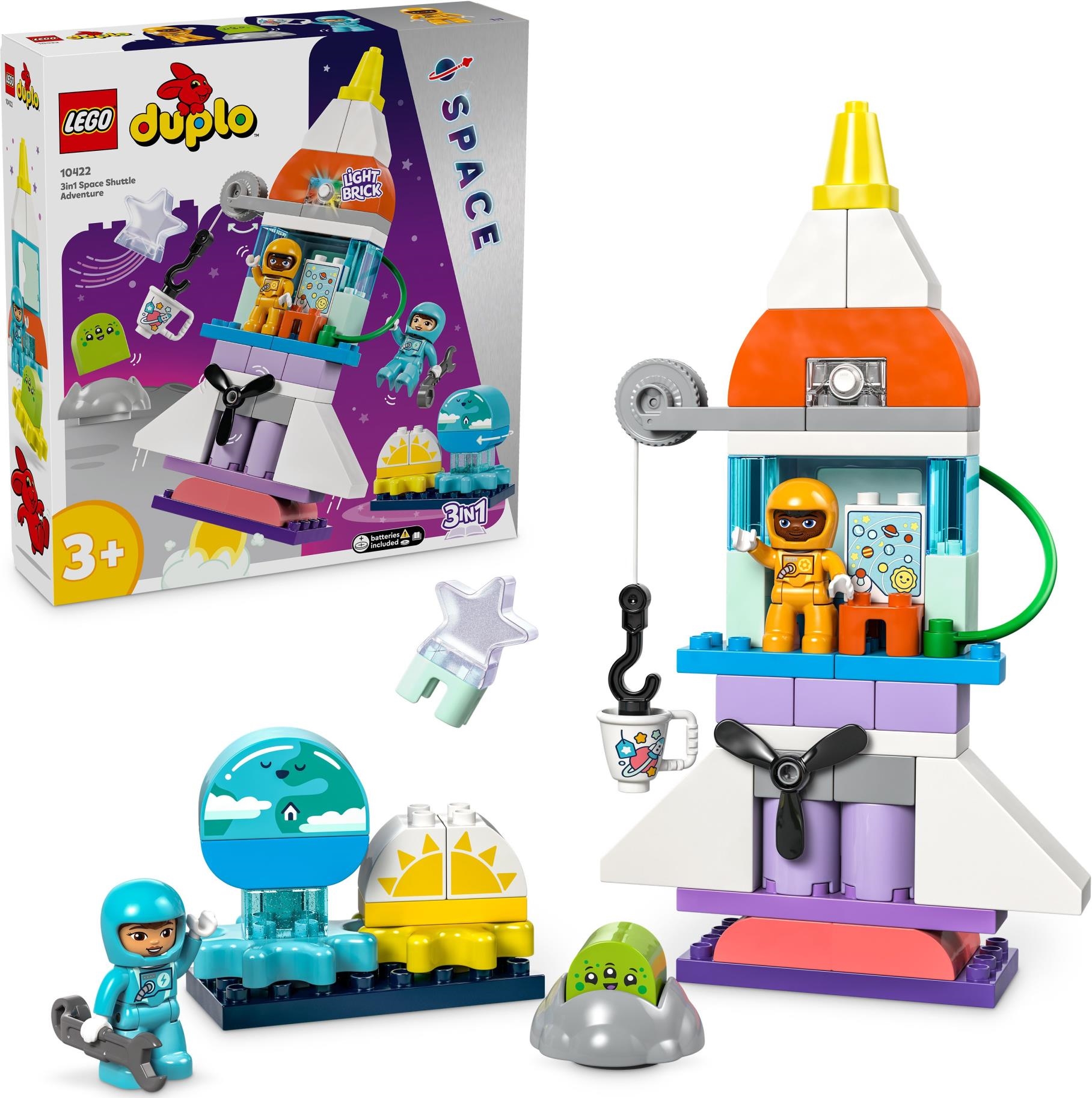 Lego: 10422 - Duplo Town - Avventura Dello Space Shuttle 3 In 1