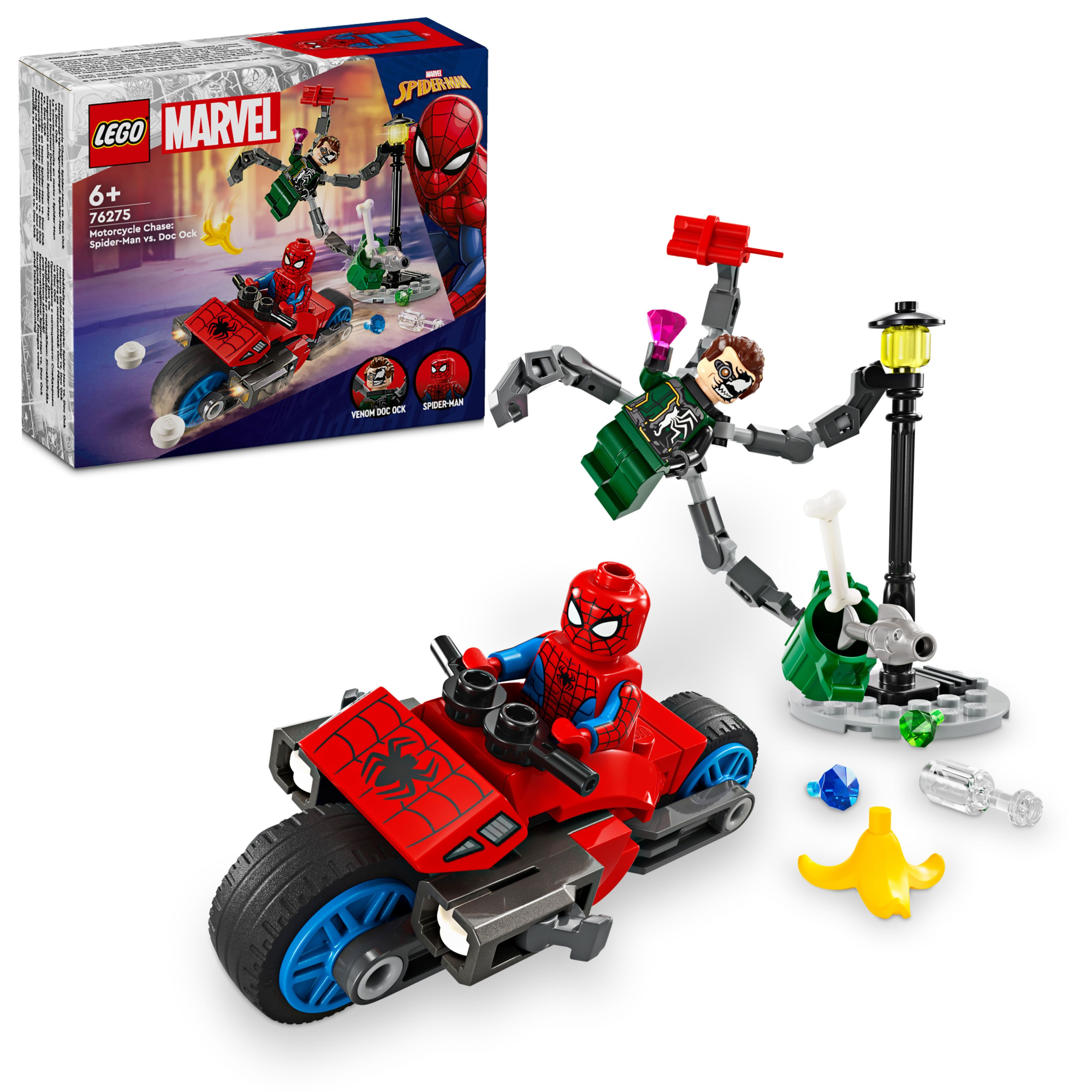Marvel: Lego 76275 - Super Heroes - Inseguimento Sulla Moto Spider-Man Vs. Doc Ock