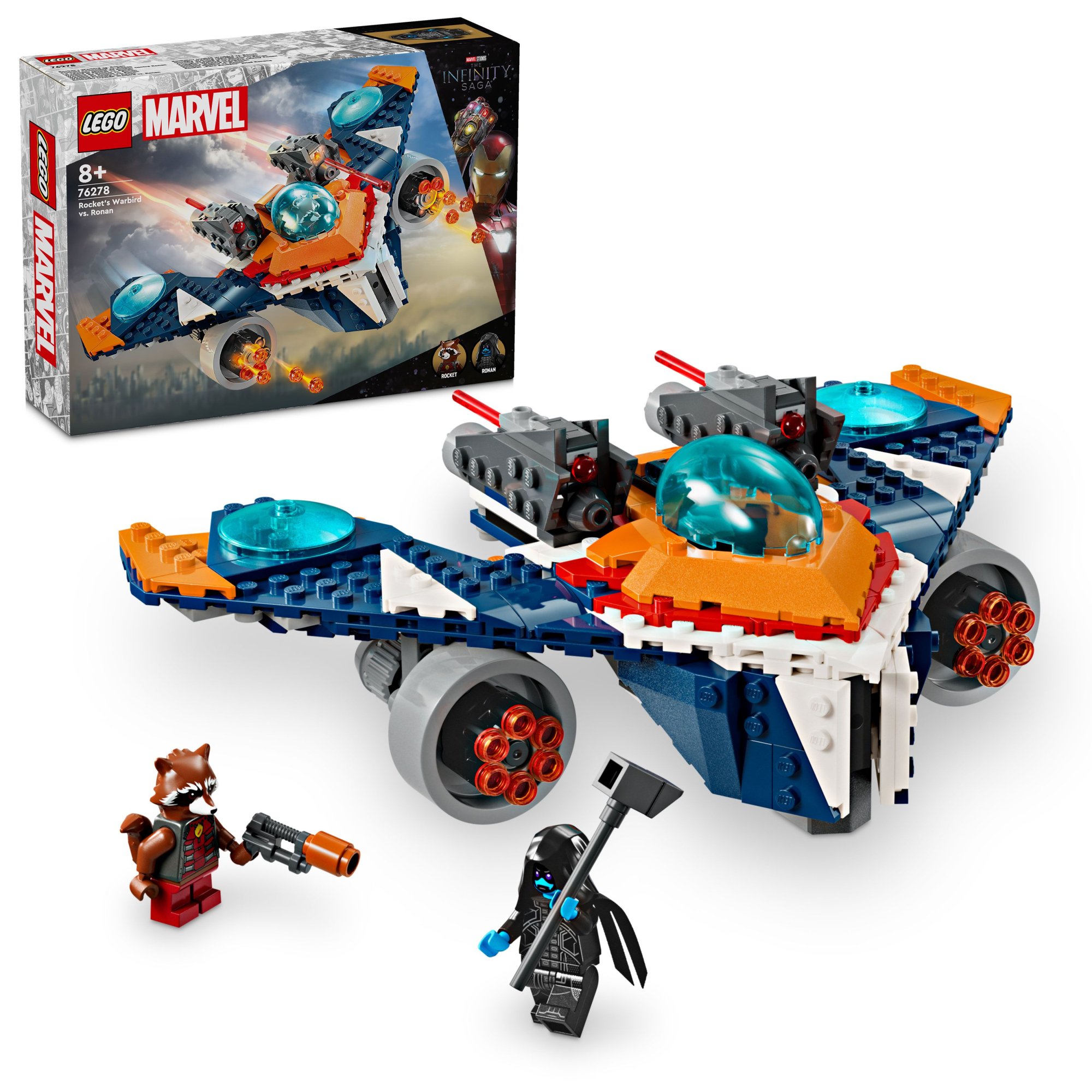 Marvel: Lego 76278 - Super Heroes - Warbird Di Rocket Vs. Ronan