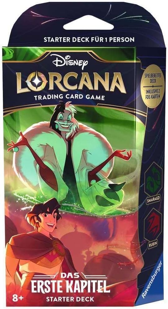 Disney Lorcana Trading game: The first chapter starter deck ( Smeraldo e Rubino)