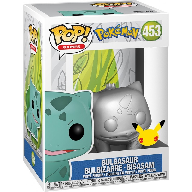 Pokemon POP! Games Vinyl Figure Bulbasaur Pokemon Silver 25th Anniversary Special Edition 9 cm