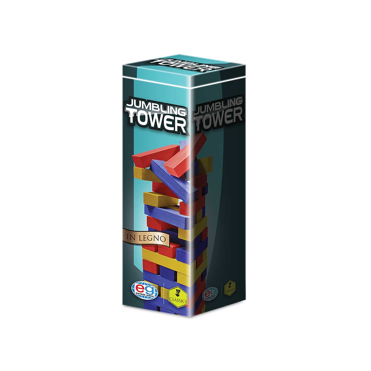 EG classici Jumbling Tower colorata in legno
