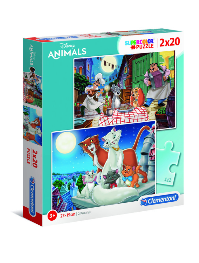 2 Puzzle da 20 pezzi - Disney Animals