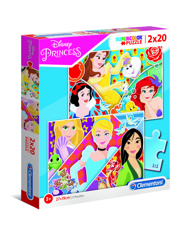2 Puzzle da 20 pezzi - Princess