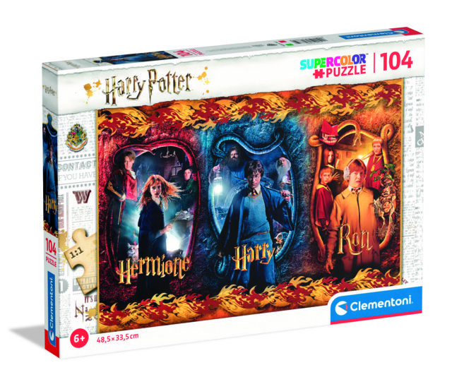 Puzzle da 104 Pezzi - Harry Potter: Harry, Hermione e Ron