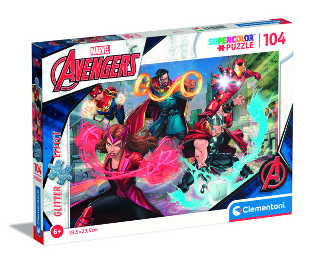 Puzzle da 104 Pezzi Glitter - Marvel Avengers