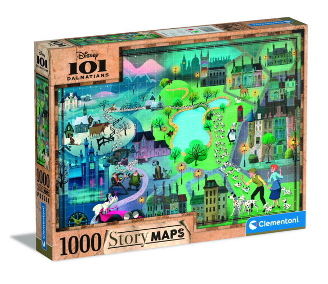 Puzzle da 1000 Pezzi Story Maps - La Carica dei 101
