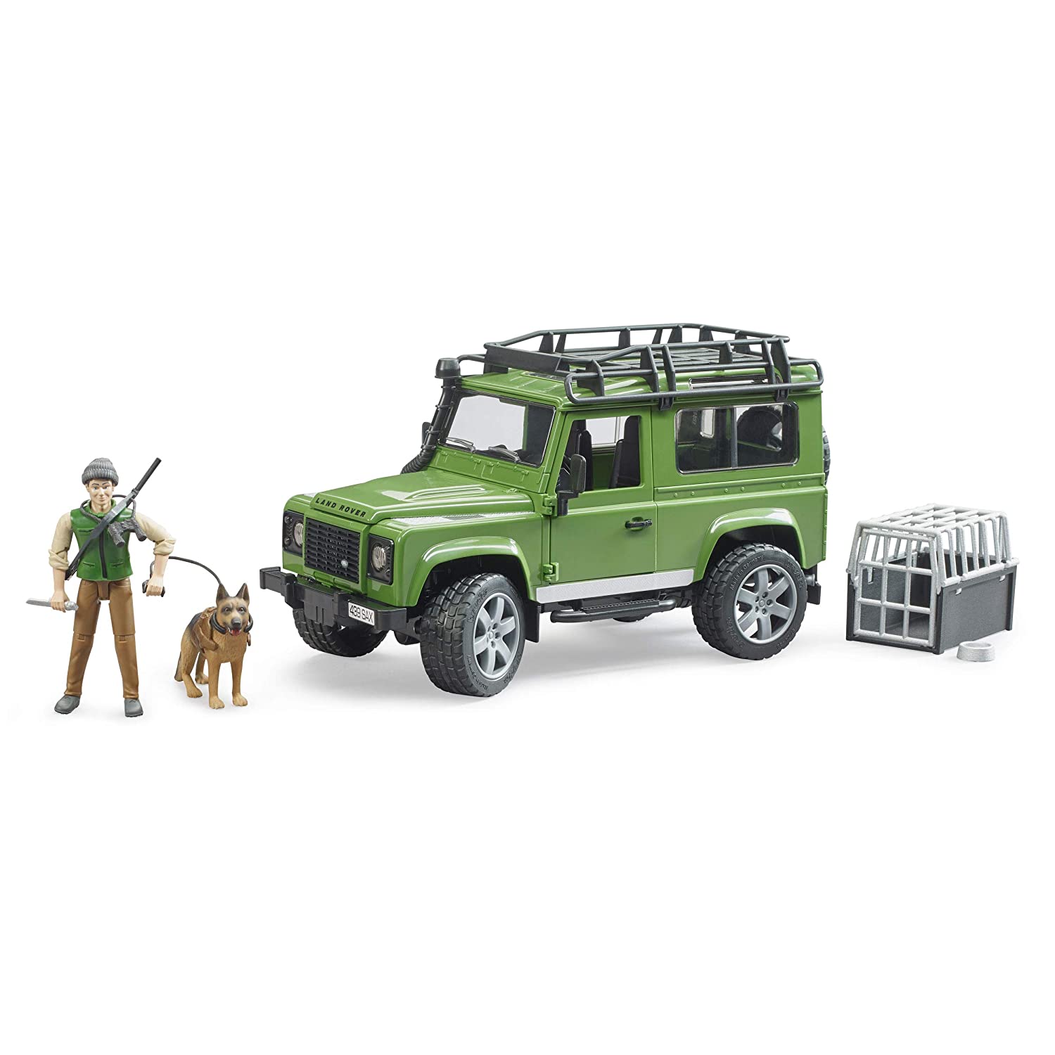 Land Rover Defender Station Wagon con forestale e cane