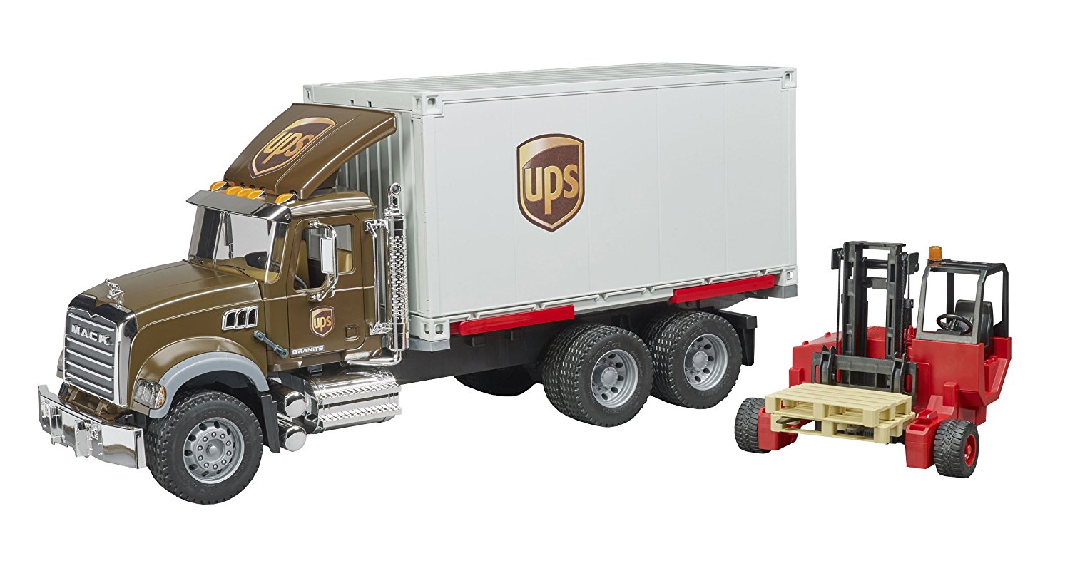 MACK Granite camion UPS portacontainer con muletto