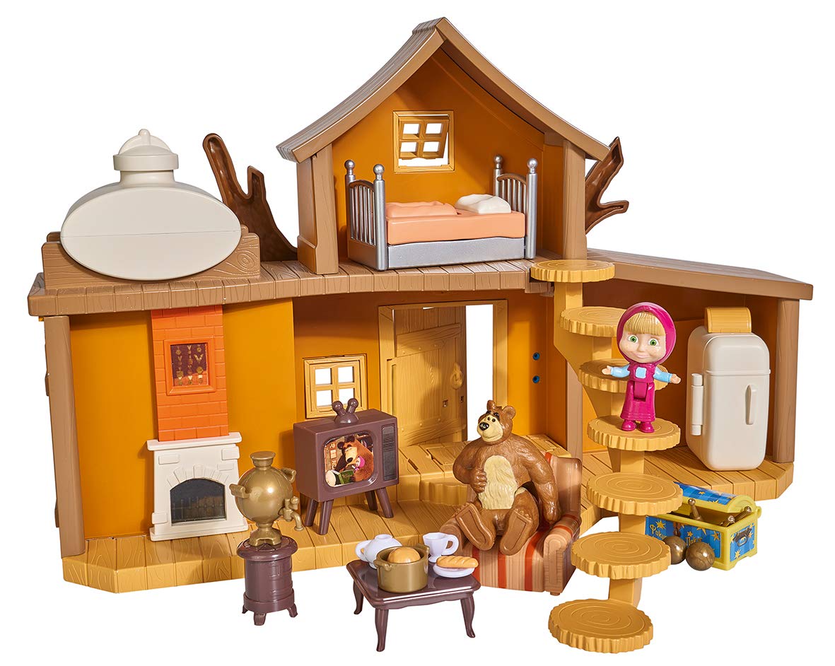Masha Playset, la Grande Casa di Orso, inclusi Masha e Orso ed accessori