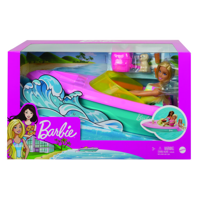 Barca motoscafo di Barbie con Doll
