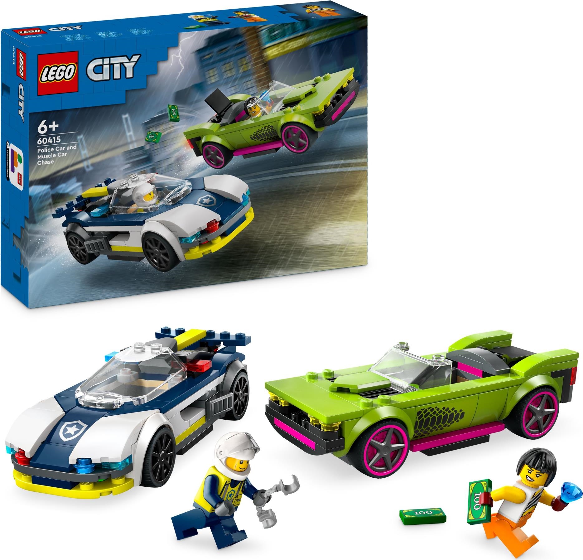 Lego: 60415 - City Police - Inseguimento Della Macchina Da Corsa